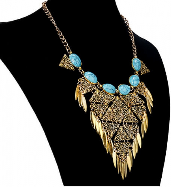 Boho Türkis Collier